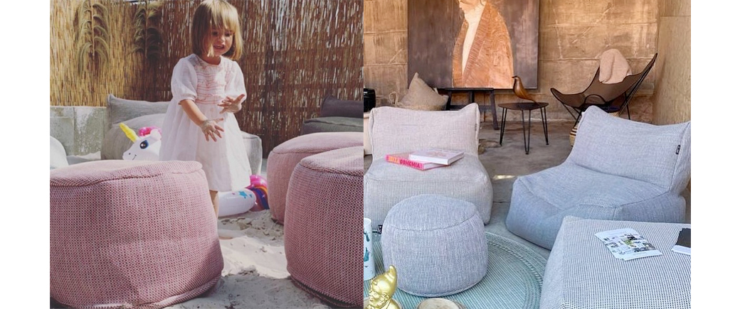 Dotty round pouffe main